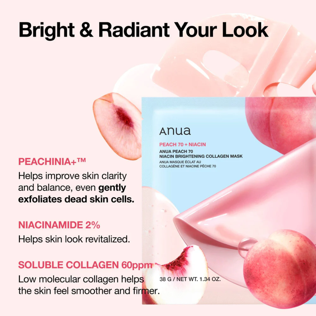 Anua - Peach 70 Niacin Brightening Collagen Mask