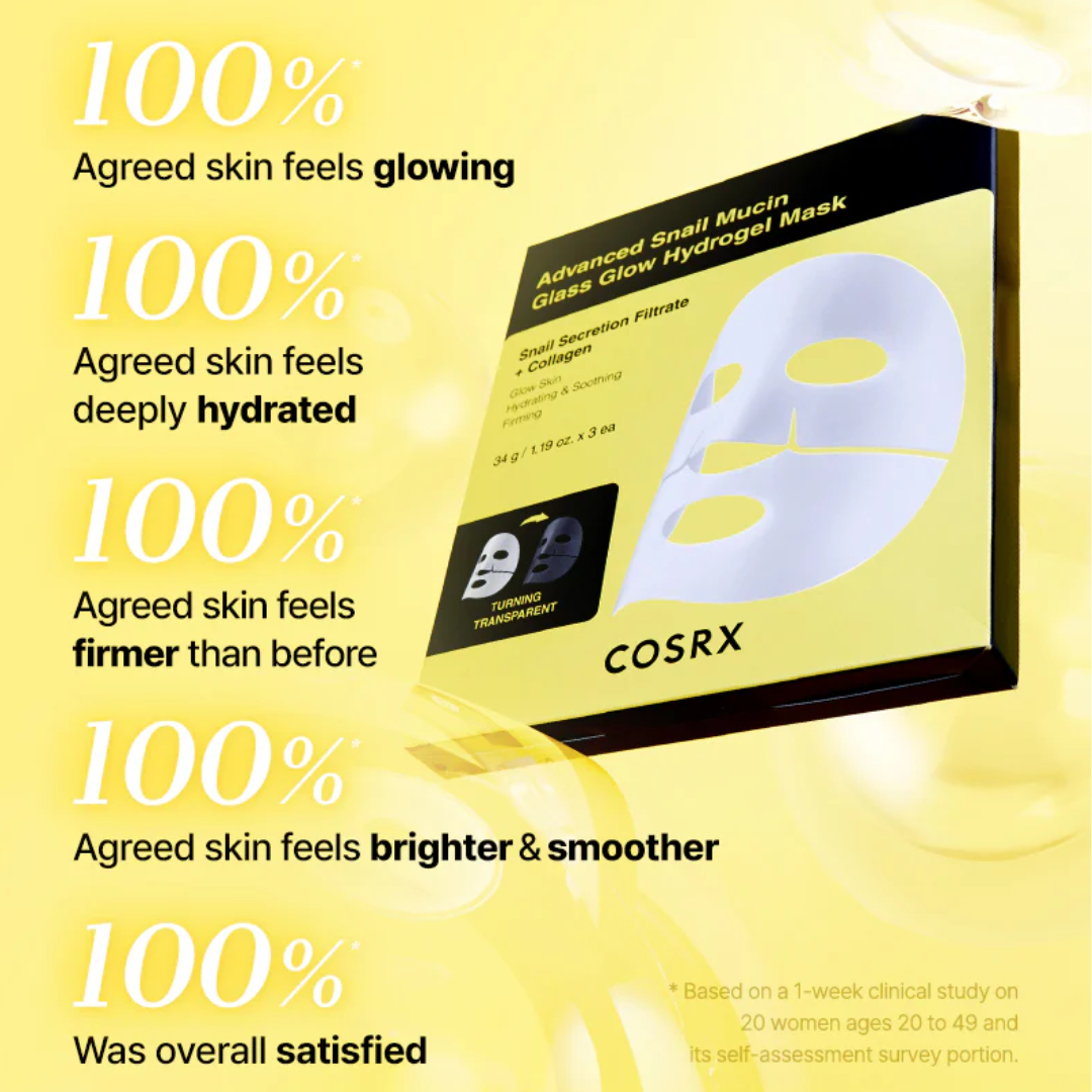 COSRX - Advanced Snail Mucin Glass Glow Hydrogel Mask