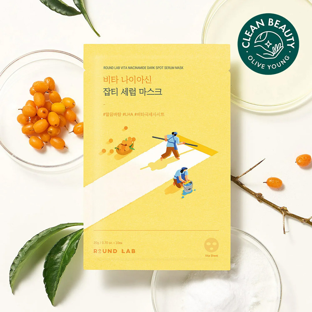 ROUND LAB - Vita Niacinamide Dark Spot Serum Mask